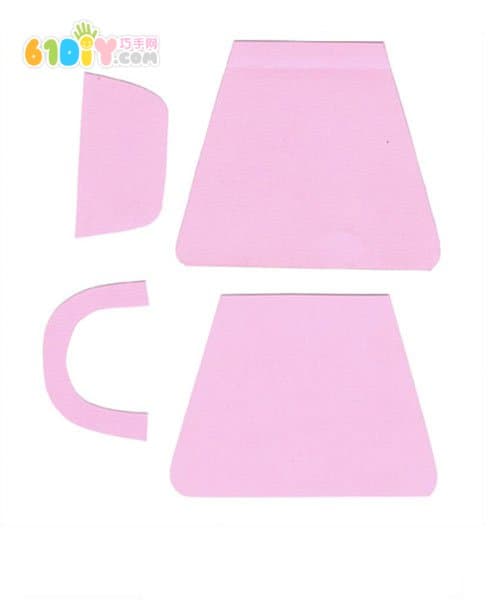 Children's handmade mother's day handbag greeting card