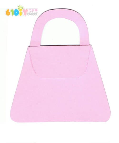 Children's handmade mother's day handbag greeting card