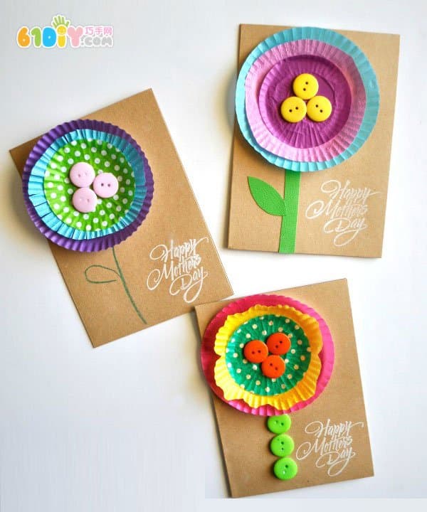 Mother's Day Stereo Flower Card Making Method