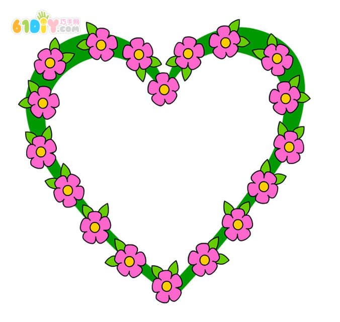 Children's handmade love wreath