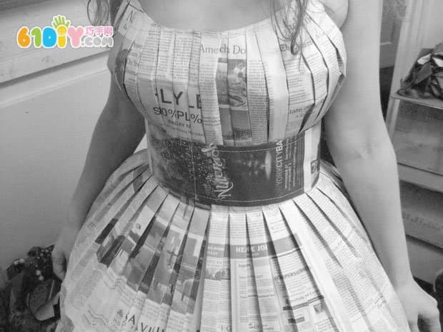 Kindergarten fashion show - newspaper production dress