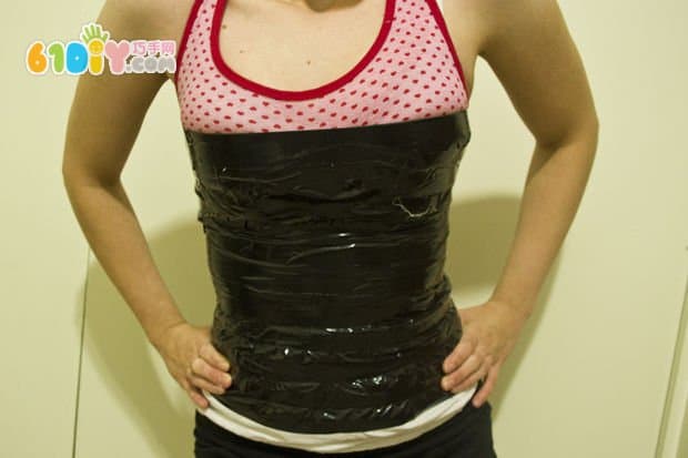 Making a vintage dress corset with tape