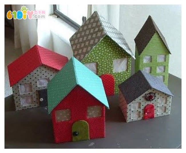 Waste cardboard fabric small house production tutorial