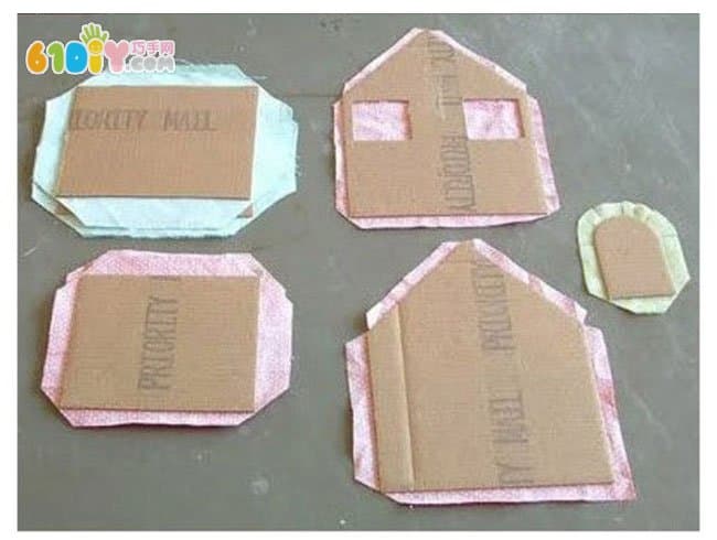 Waste cardboard fabric small house production tutorial