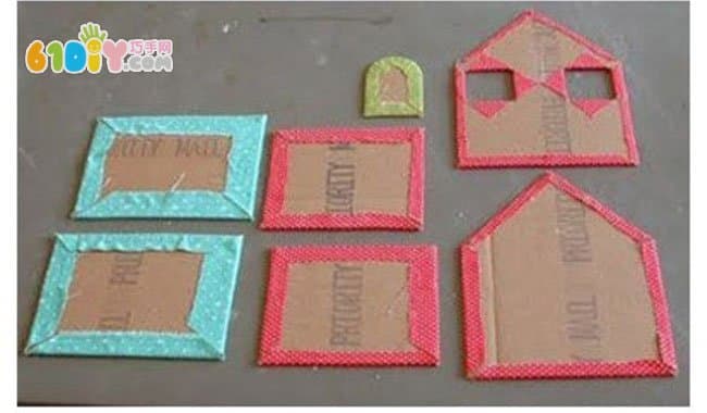 Waste cardboard fabric small house production tutorial