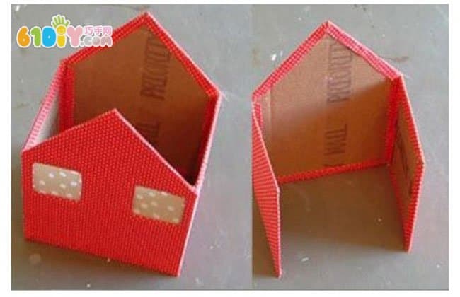 Waste cardboard fabric small house production tutorial