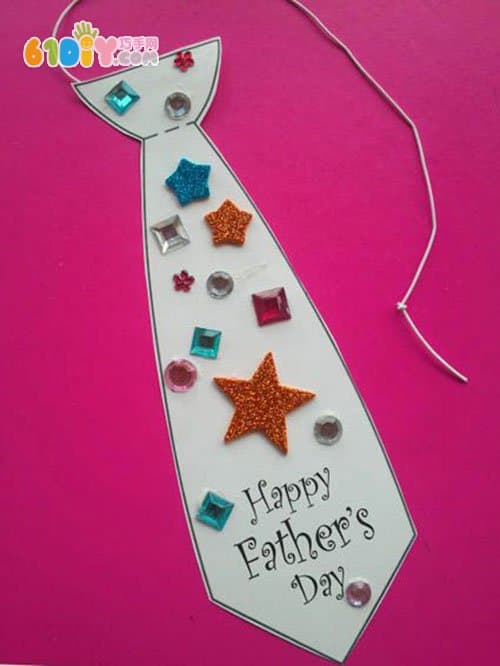 Kindergarten father's day tie handmade