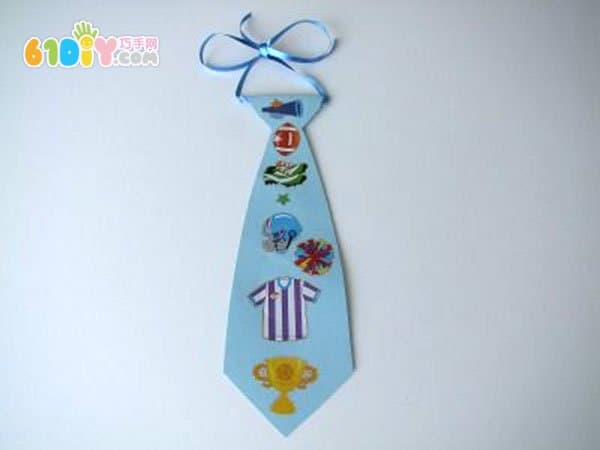 Kindergarten father's day tie handmade