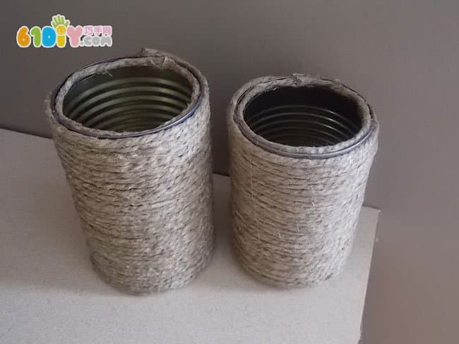 Hemp rope cans DIY making pen holder