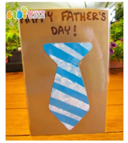 Father's Day handmade striped tie card