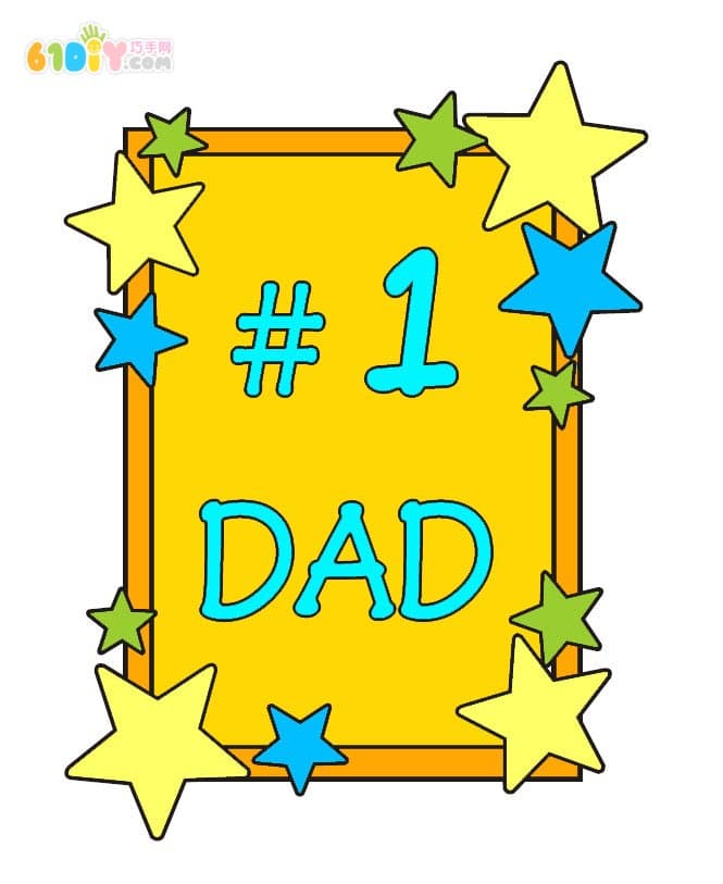 Father's Day Star Filling Card