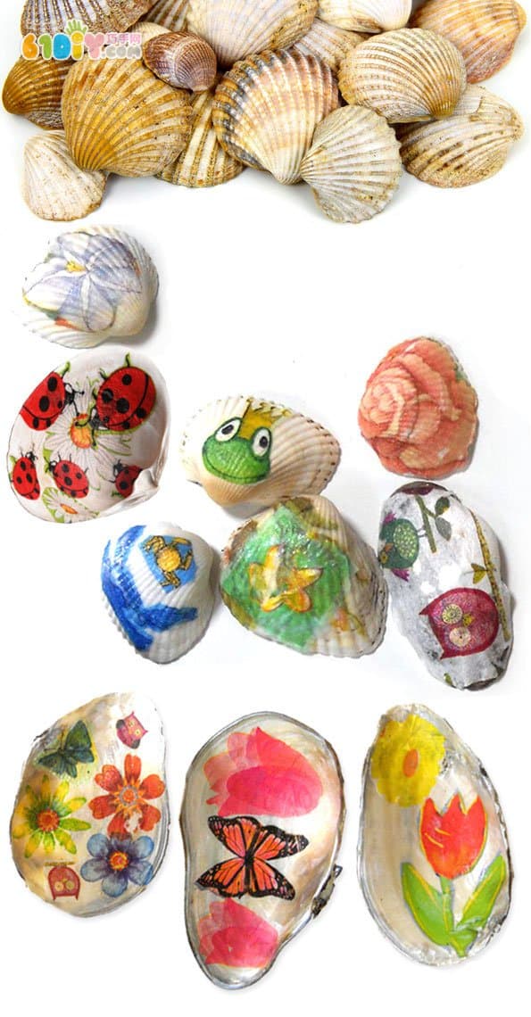 Children's DIY shell crafts