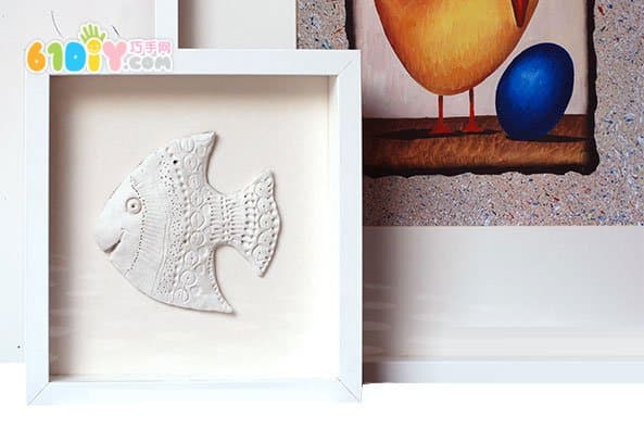 Children's creative clay handmade fish making