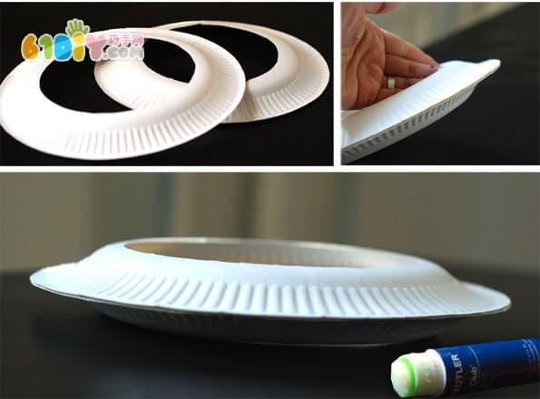 Children's toys DIY paper tray handmade Frisbee