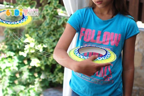 Children's toys DIY paper tray handmade Frisbee