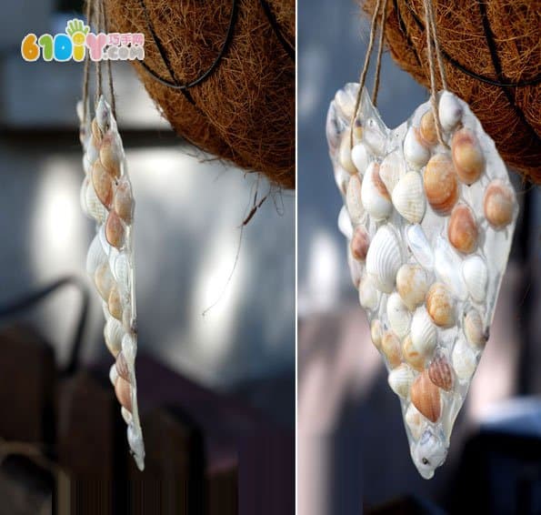 Creative handmade shell making love hanging ornaments