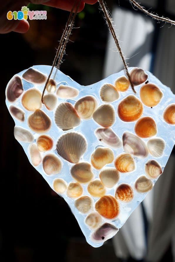 Creative handmade shell making love hanging ornaments