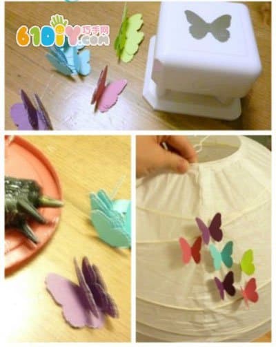 Making a butterfly string handmade lantern with an embossing device