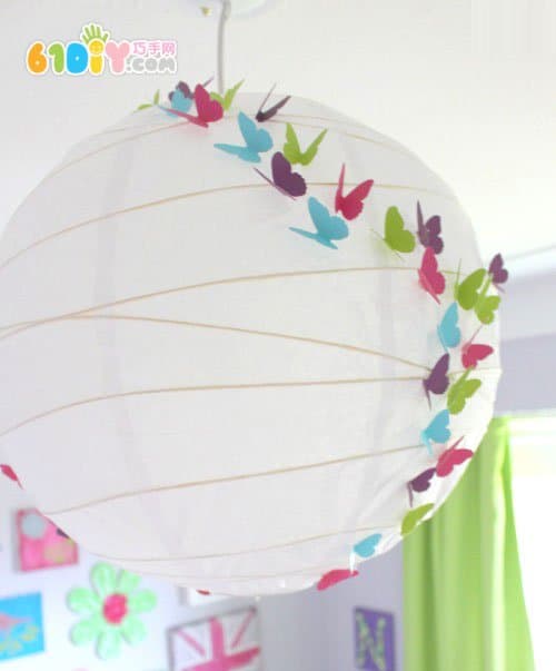 Making a butterfly string handmade lantern with an embossing device