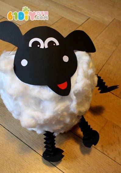 Children making balloons with cartoon lambs lanterns