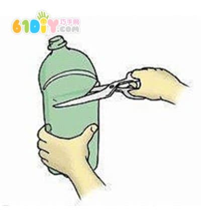 Waste use beverage bottles to make pull ball toys