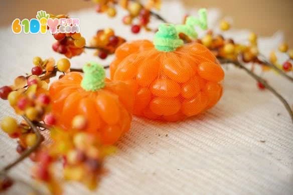 Children's handmade autumn pumpkin