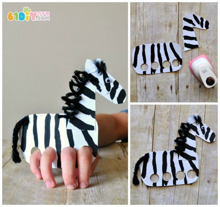 Children making funny zebra fingers