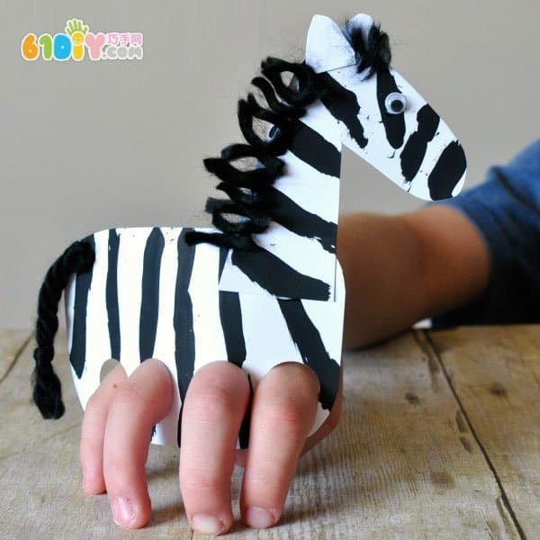 Children making funny zebra fingers