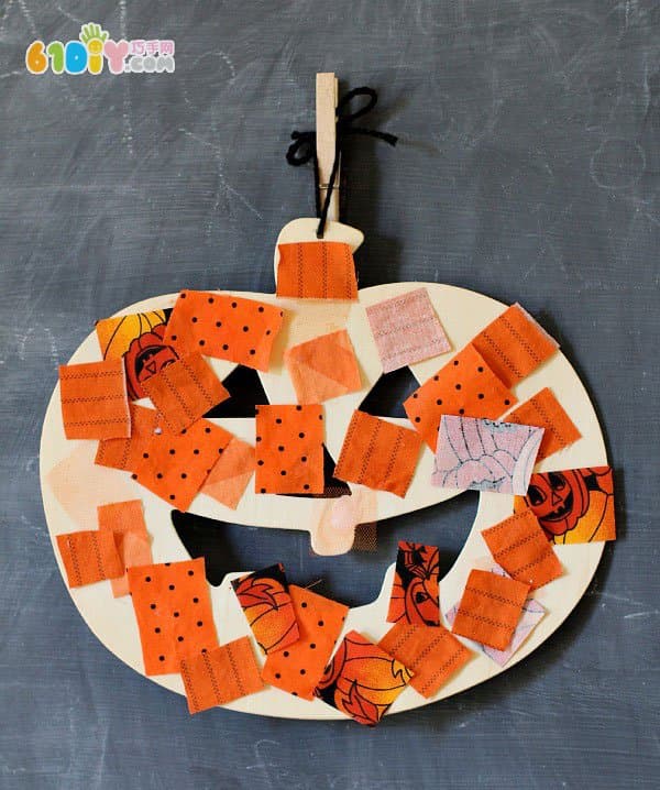 Children's DIY Halloween rag patch pumpkin ornaments