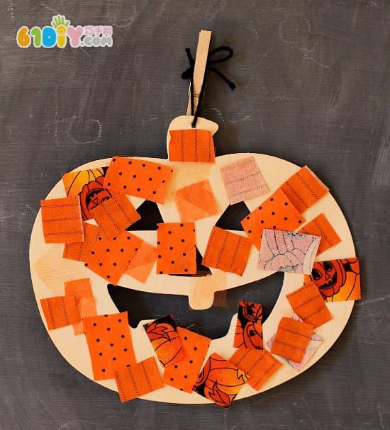 Children's DIY Halloween rag patch pumpkin ornaments