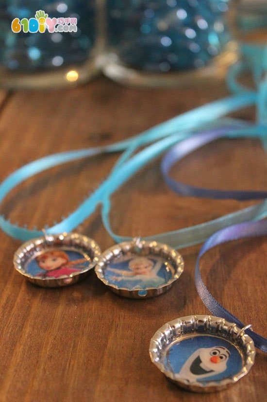 Parent-child handmade beautiful bottle cap necklace
