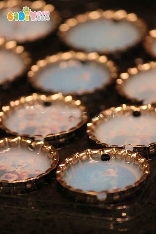 Parent-child handmade beautiful bottle cap necklace