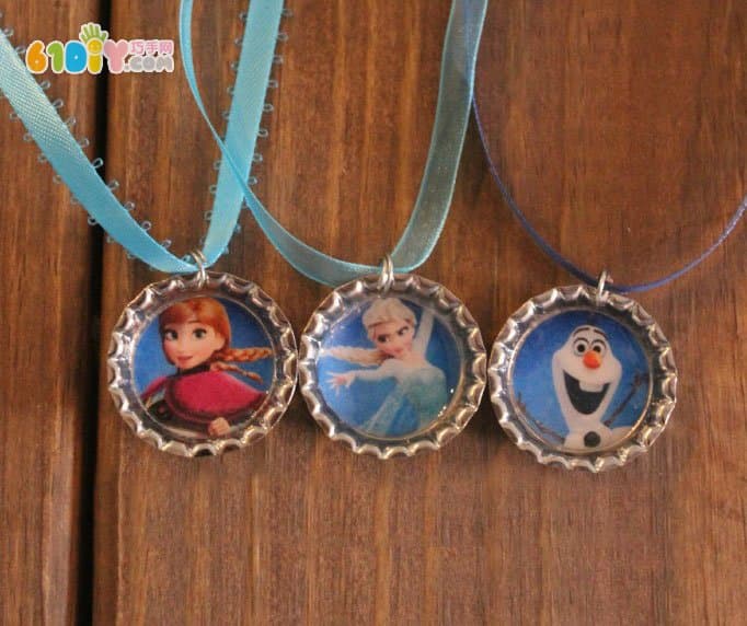 Parent-child handmade beautiful bottle cap necklace