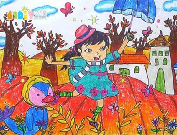 Autumn children's paintings