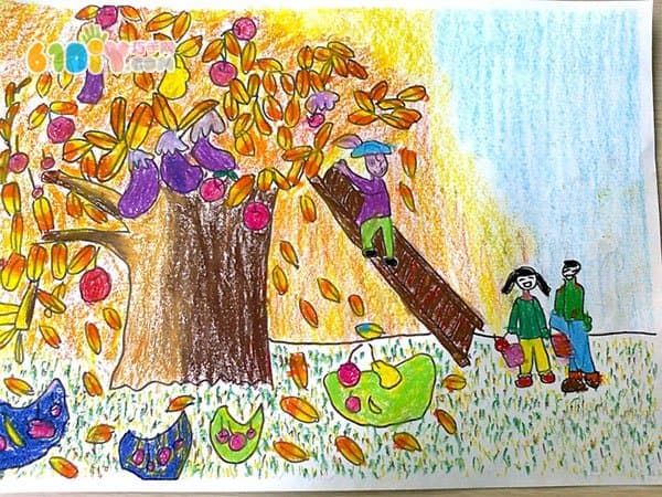 Autumn children's paintings