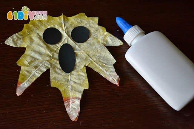 Handmade Halloween Ghost Ornaments with Leaves