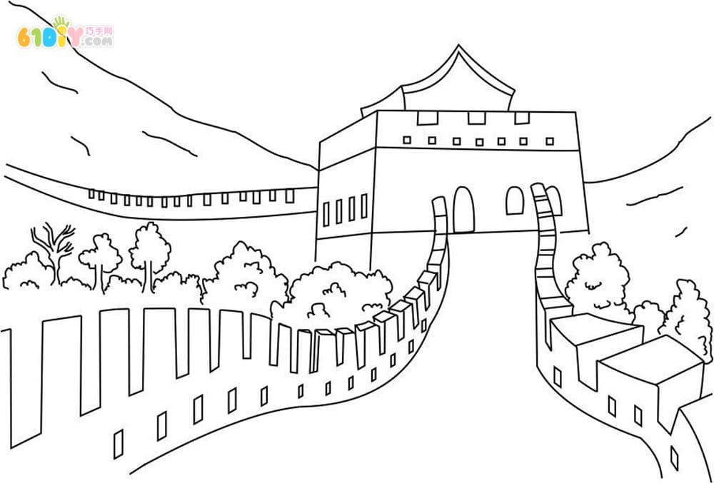 Wanli Great Wall Coloring Map