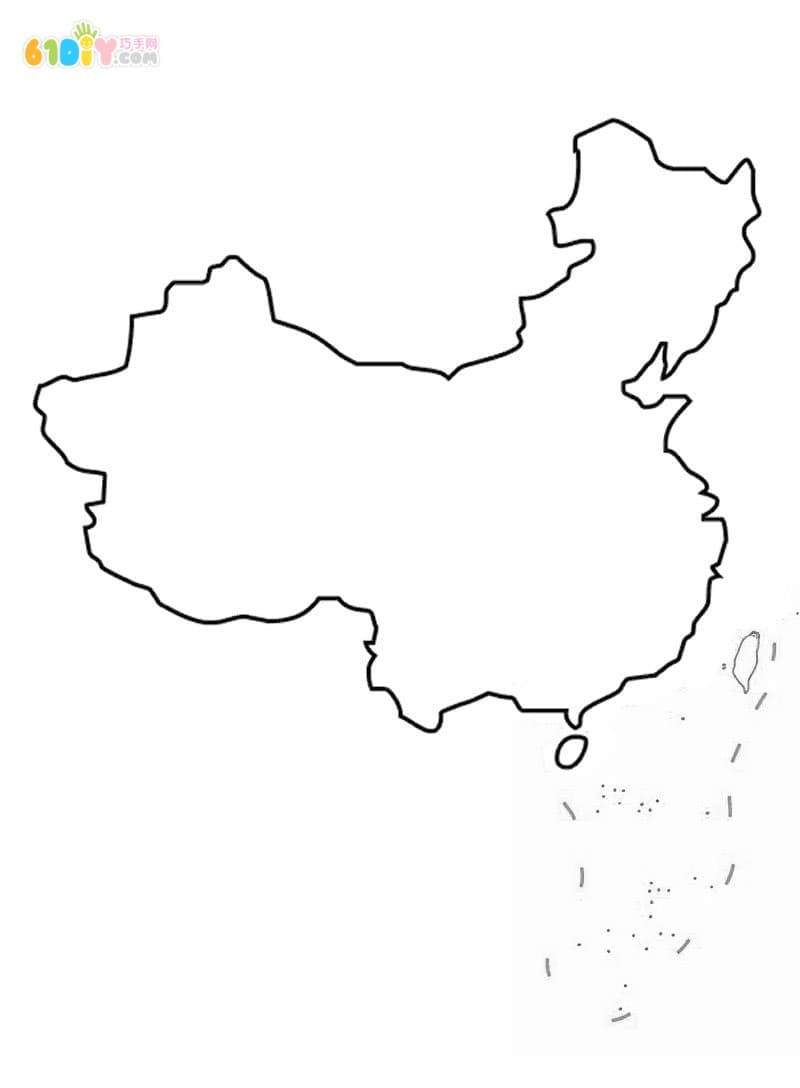 National Day Children's DIY China Map Template