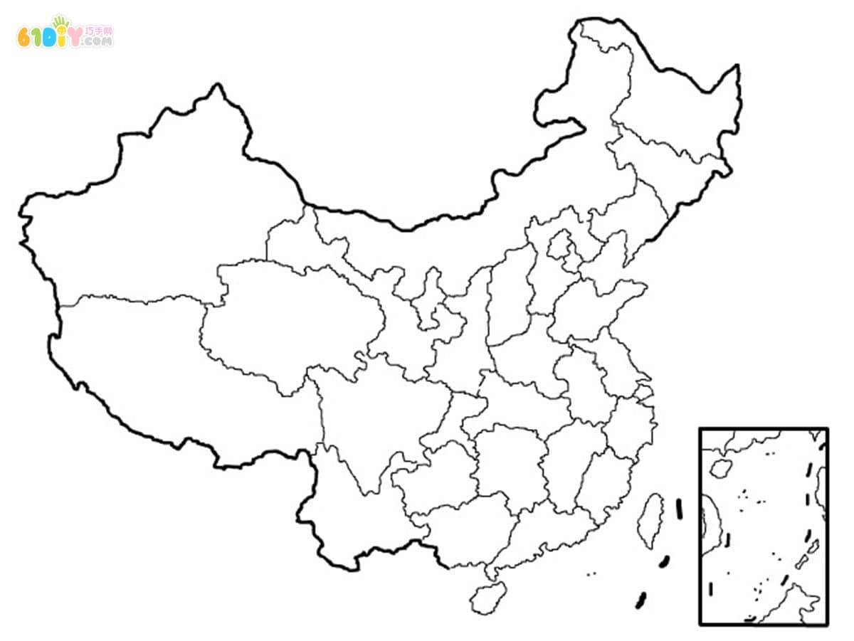 National Day Children's DIY China Map Template