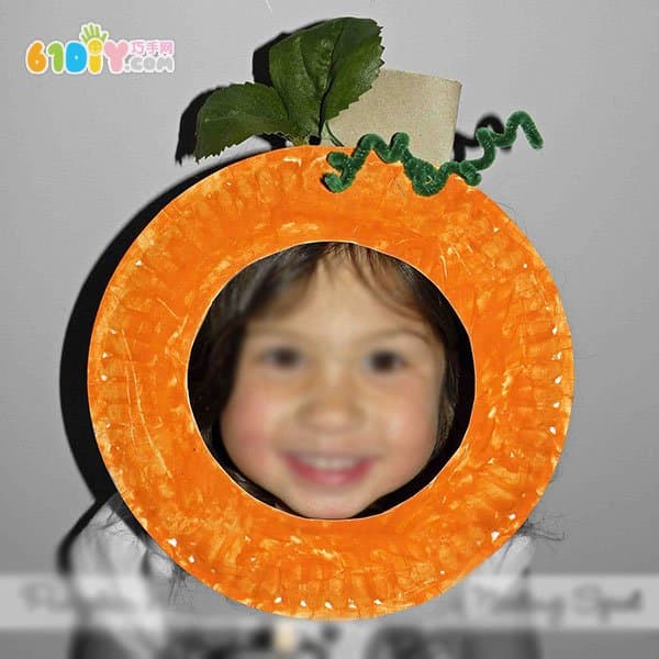Autumn children's handmade pumpkin mask