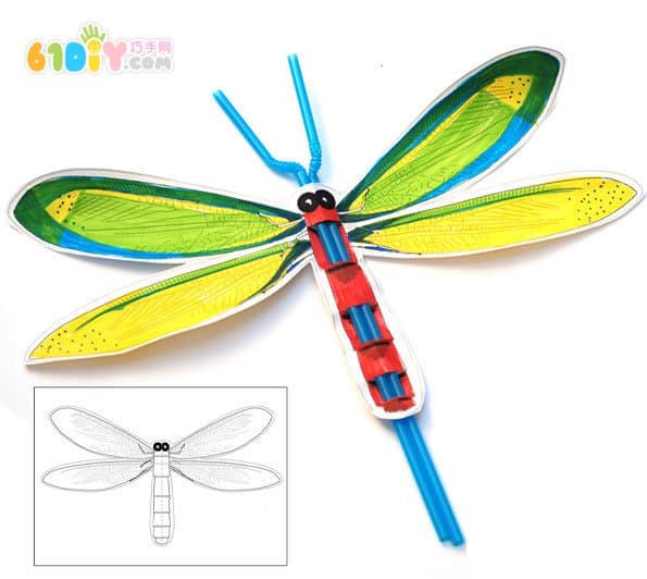 Children's small ideas Four insects handmade - butterflies, dragonflies, flies, beetles