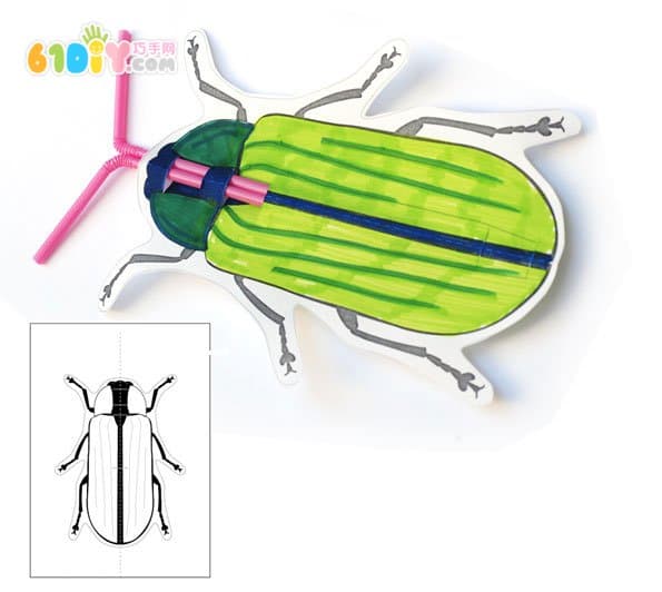 Children's small ideas Four insects handmade - butterflies, dragonflies, flies, beetles