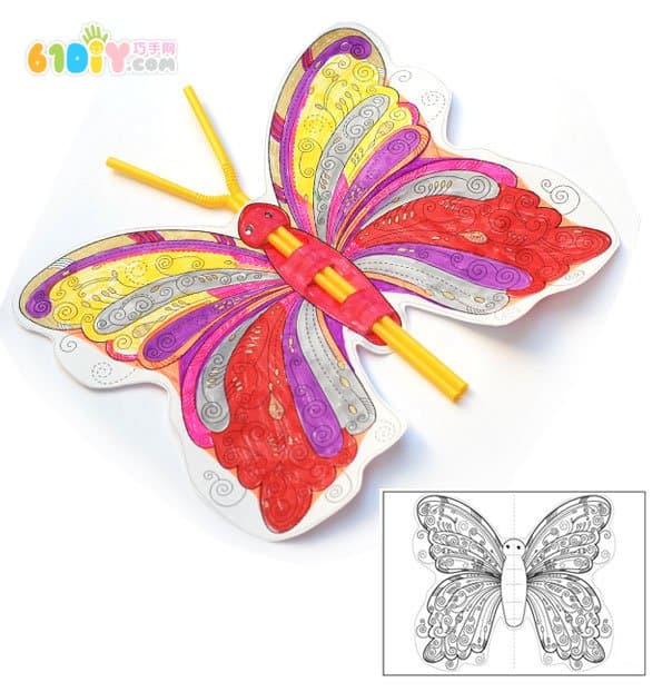 Children's small ideas Four insects handmade - butterflies, dragonflies, flies, beetles