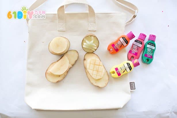 DIY personalized potato seal fruit bag