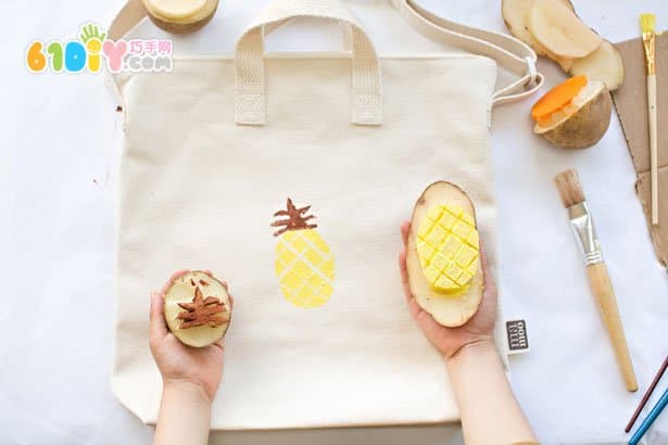 DIY personalized potato seal fruit bag