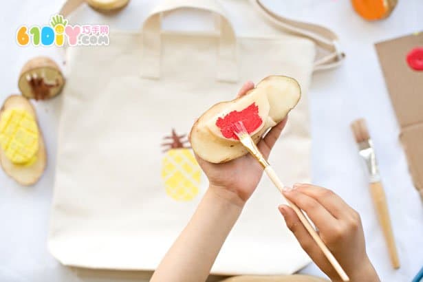 DIY personalized potato seal fruit bag