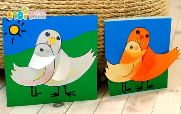 Creative Mother's Day Birds Greeting Card