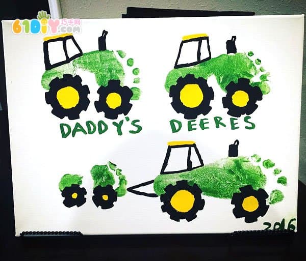 Children's footprints tractor