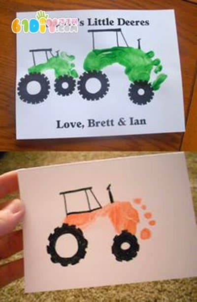 Children's footprints tractor