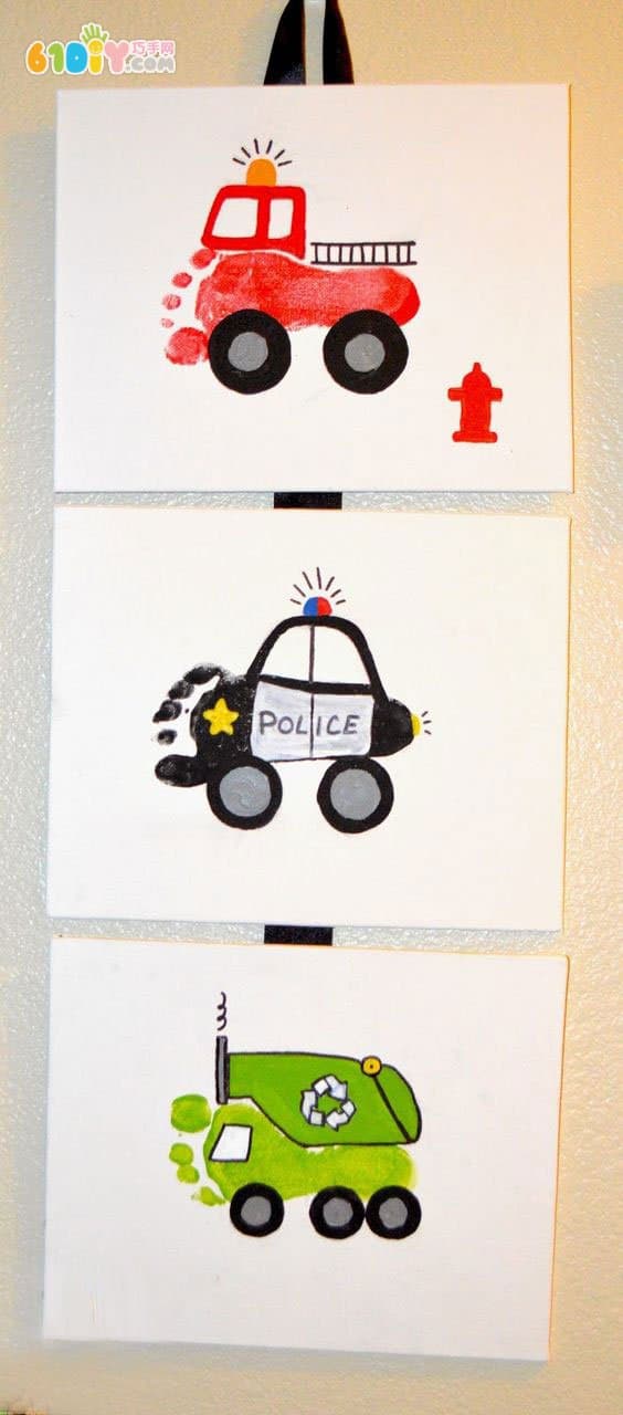 Children's footprints tractor